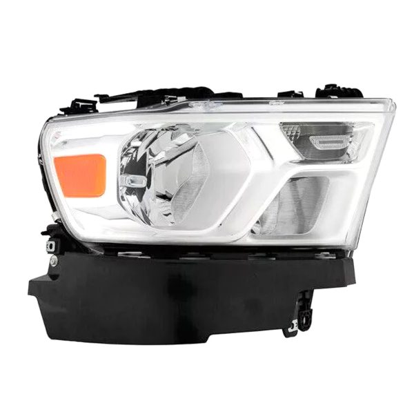 19-22 Ram 1500 Halogen w/ Chrome Bezels Headlight Headlamp RH Passenger Side