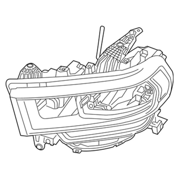 19-24 Ram 2500 3500 Left Side Chrome Halogen