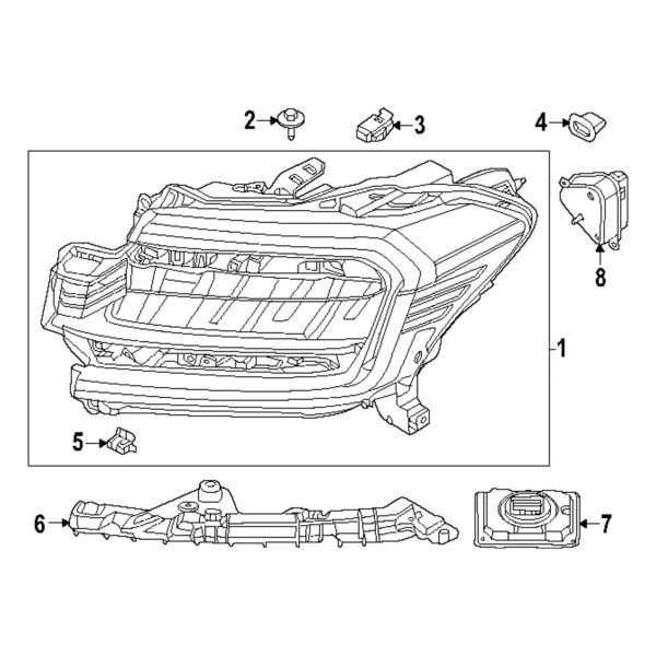 22-24 LINCOLN NAVIGATOR LED HEADLIGHT LEFT